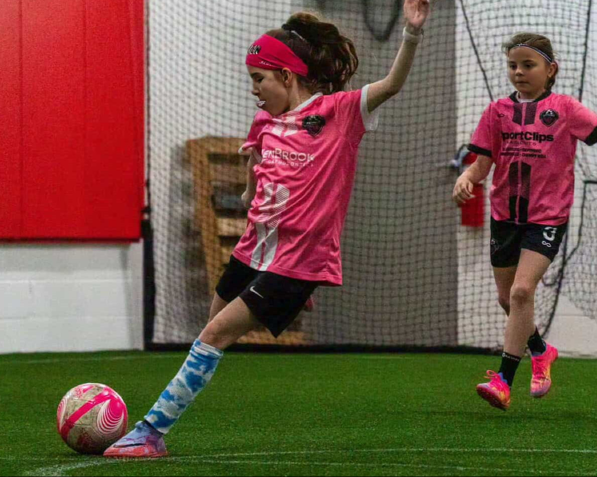 Girls on the soccer field